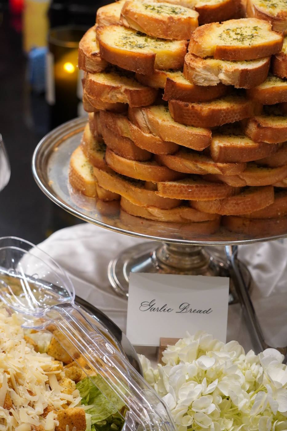 Garlic bread tower